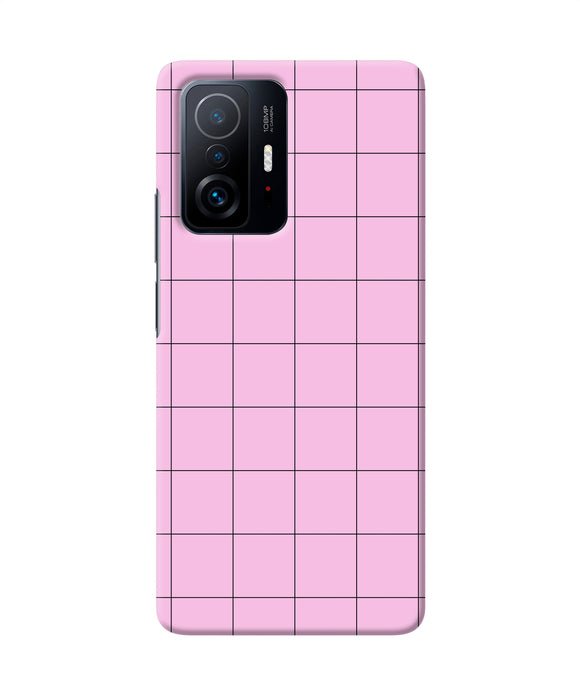 Pink square print Mi 11T Pro 5G Back Cover