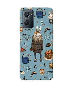 Canvas rabbit print Realme 9i Back Cover