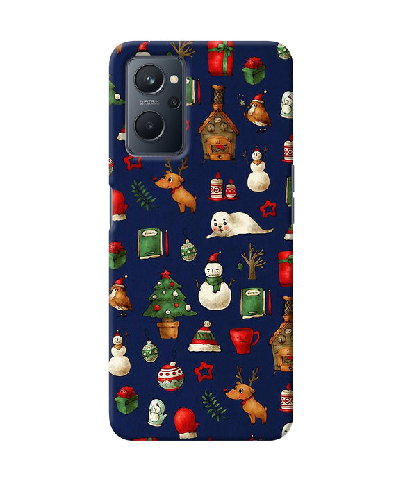 Canvas christmas print Realme 9i Back Cover