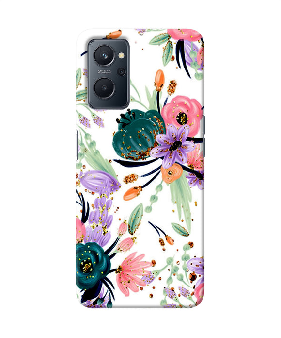 Abstract flowers print Realme 9i Back Cover