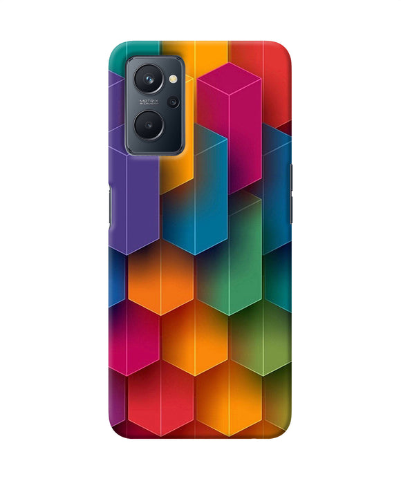 Abstract rectangle print Realme 9i Back Cover