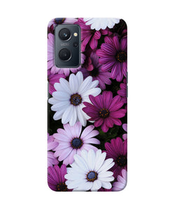 White violet flowers Realme 9i Back Cover