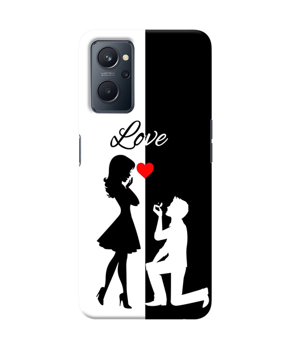 Love propose black and white Realme 9i Back Cover