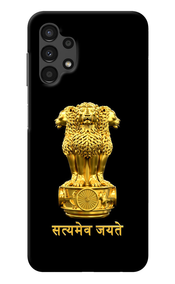 Satyamev Jayate Golden Samsung A13 4G Back Cover