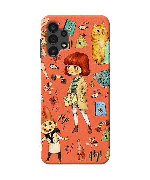 Canvas little girl print Samsung A13 4G Back Cover