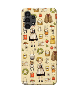 Canvas girl print Samsung A13 4G Back Cover