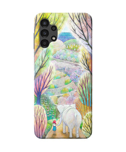 Natual elephant girl Samsung A13 4G Back Cover