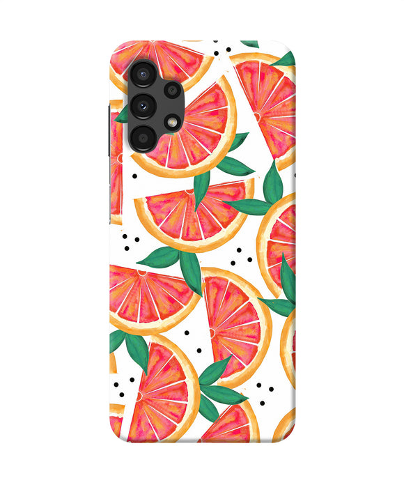 Abstract orange print Samsung A13 4G Back Cover