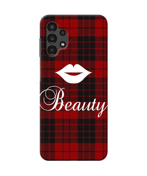 Beauty red square Samsung A13 4G Back Cover