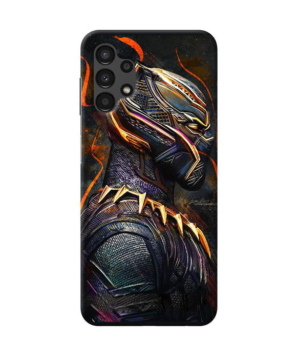 Black panther side face Samsung A13 4G Back Cover