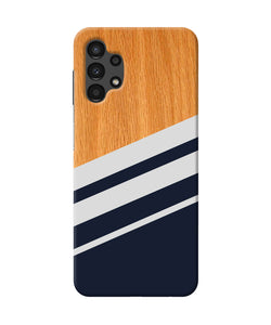 Black and white wooden Samsung A13 4G Back Cover