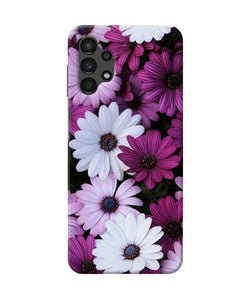 White violet flowers Samsung A13 4G Back Cover