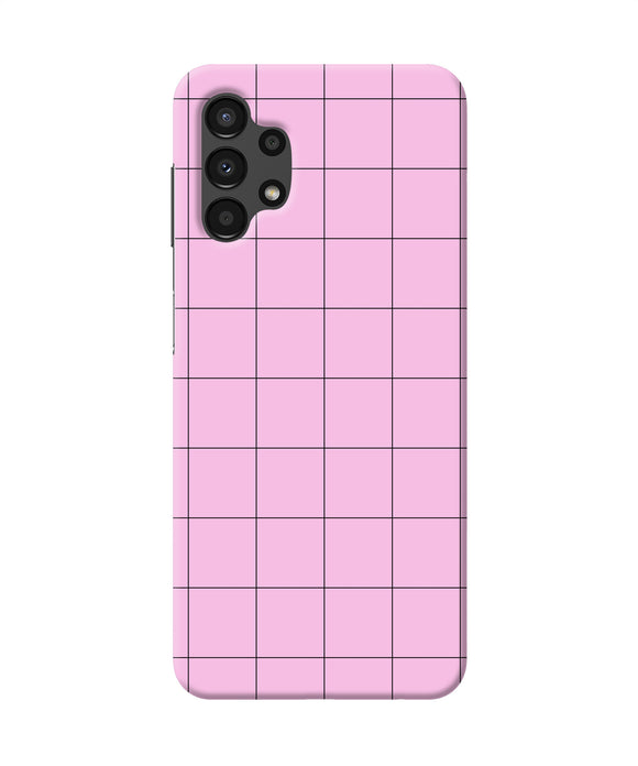 Pink square print Samsung A13 4G Back Cover