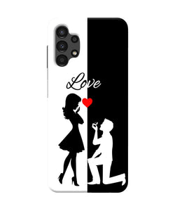 Love propose black and white Samsung A13 4G Back Cover