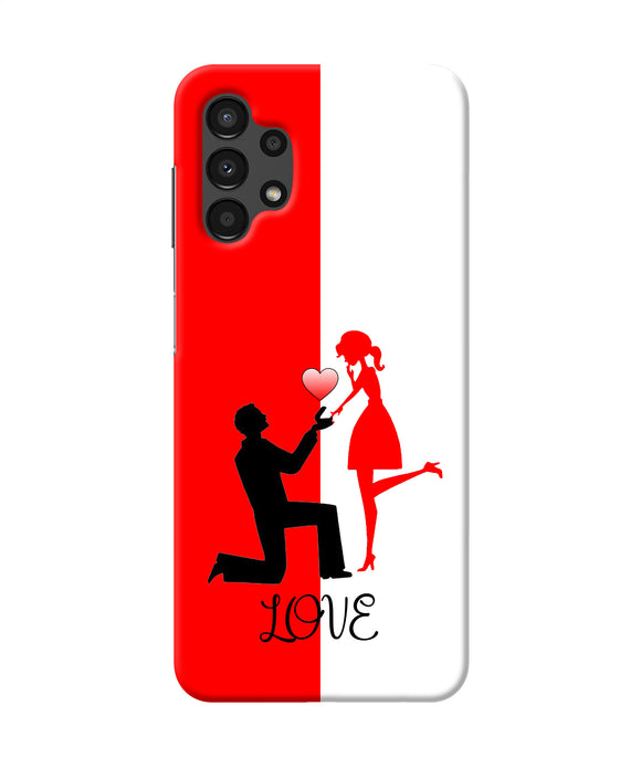 Love propose red and white Samsung A13 4G Back Cover