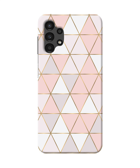 Abstract pink triangle pattern Samsung A13 4G Back Cover