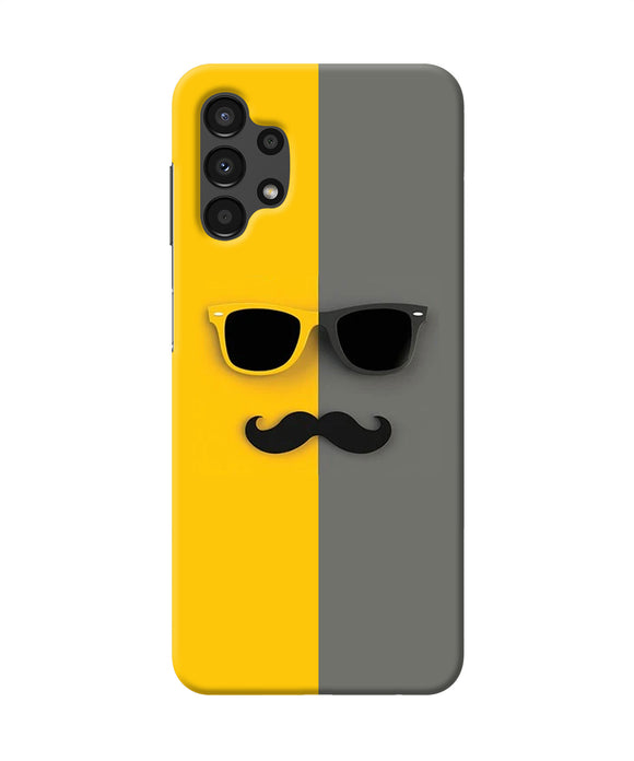 Mustache glass Samsung A13 4G Back Cover