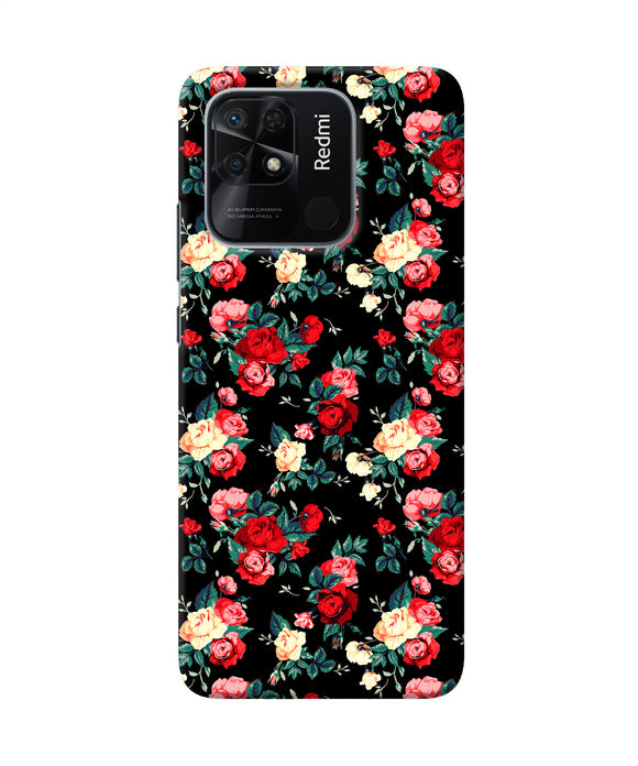 Rose Pattern Redmi 10/10 Power Back Cover