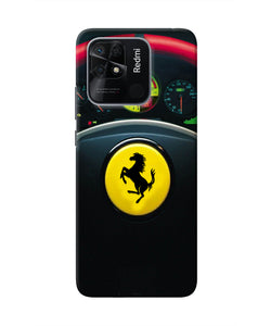 Ferrari Steeriing Wheel Redmi 10/10 Power Real 4D Back Cover