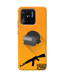 PUBG Helmet and Gun Redmi 10/10 Power Real 4D Back Cover