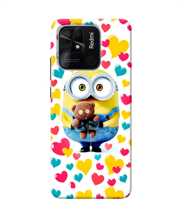 Minion teddy hearts Redmi 10/10 Power Back Cover