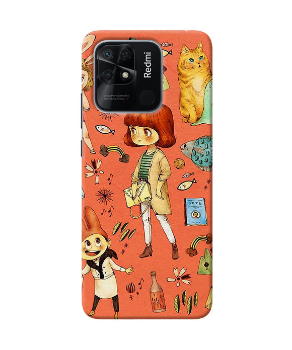 Canvas little girl print Redmi 10/10 Power Back Cover