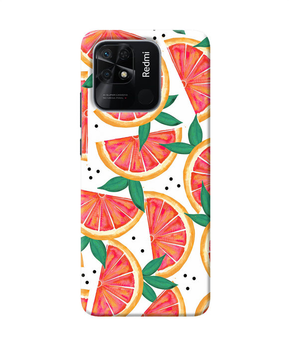 Abstract orange print Redmi 10/10 Power Back Cover