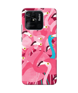 Abstract sheer bird pink print Redmi 10/10 Power Back Cover