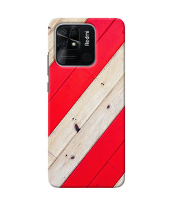 Abstract red brown wooden Redmi 10/10 Power Back Cover