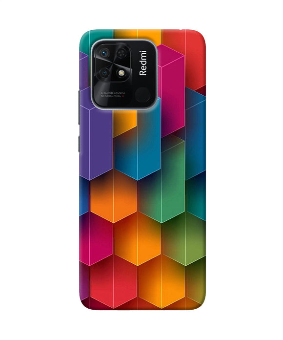 Abstract rectangle print Redmi 10/10 Power Back Cover