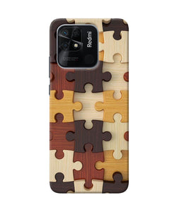 Wooden puzzle Redmi 10/10 Power Back Cover