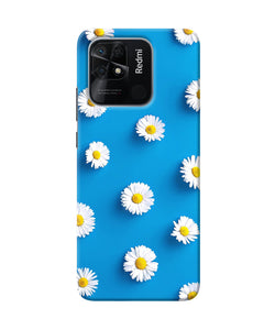 White flowers Redmi 10/10 Power Back Cover