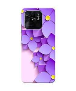 Violet flower craft Redmi 10/10 Power Back Cover