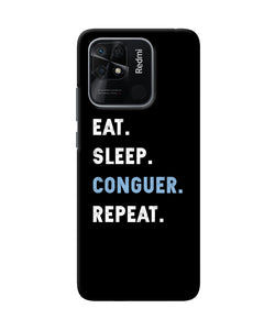 Eat sleep quote Redmi 10/10 Power Back Cover