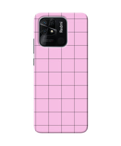 Pink square print Redmi 10/10 Power Back Cover