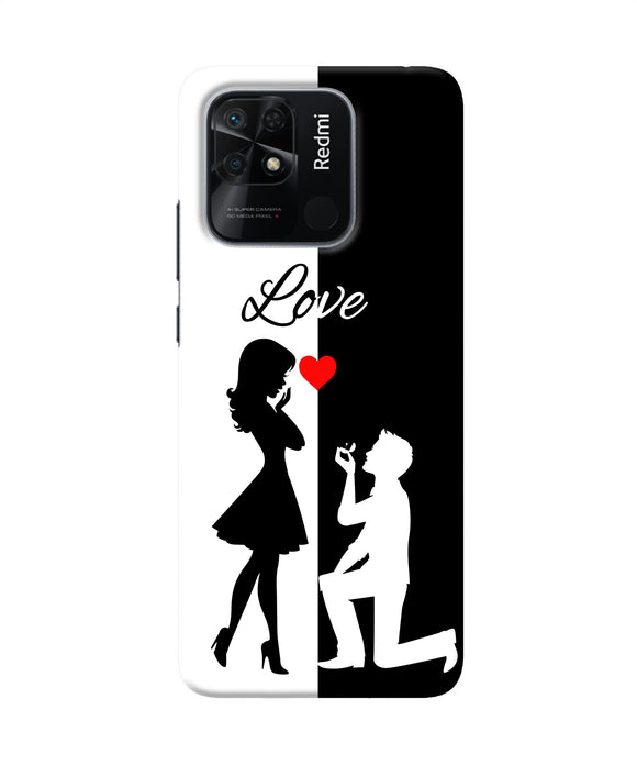 Love propose black and white Redmi 10/10 Power Back Cover