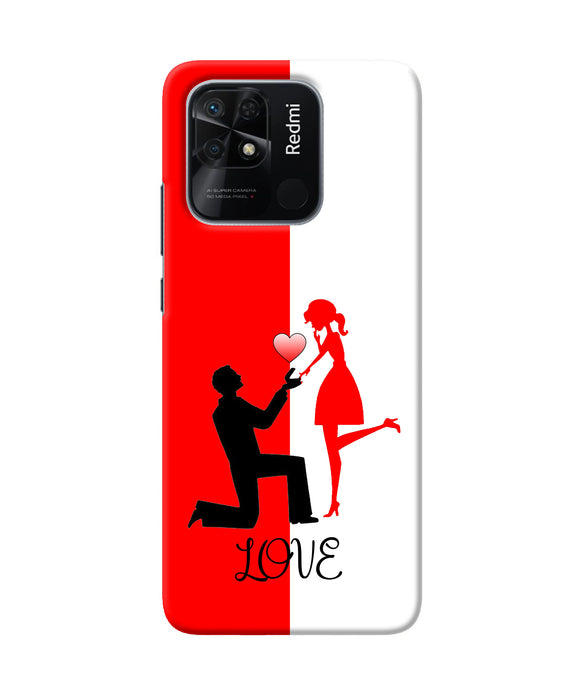 Love propose red and white Redmi 10/10 Power Back Cover
