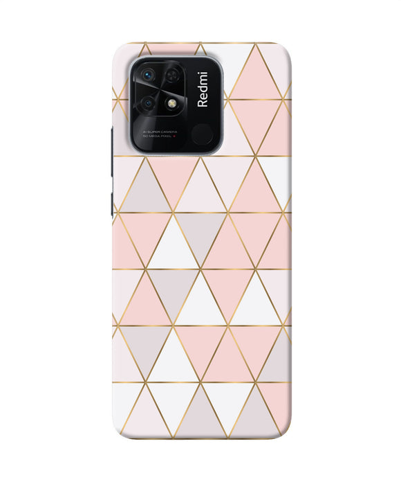 Abstract pink triangle pattern Redmi 10/10 Power Back Cover