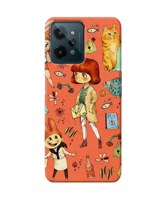 Canvas little girl print Realme C31 Back Cover