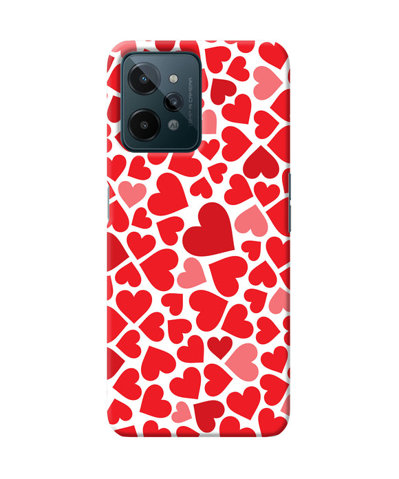 Red heart canvas print Realme C31 Back Cover