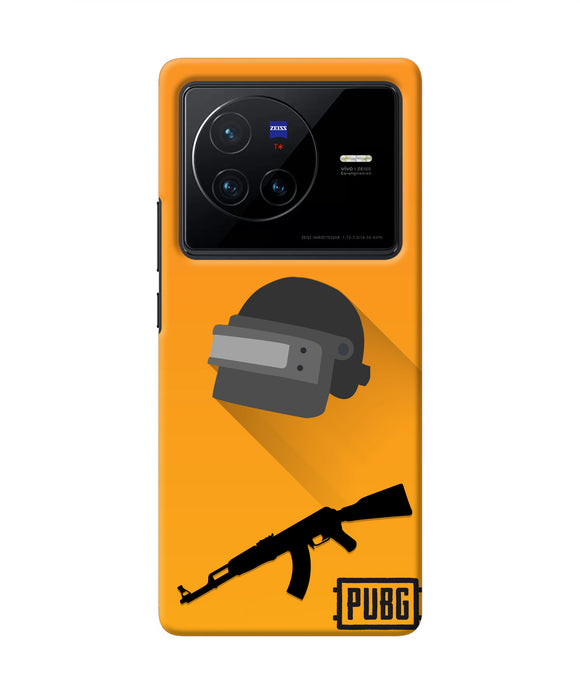 PUBG Helmet and Gun Vivo X80 Real 4D Back Cover