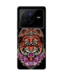 Abstract tiger Vivo X80 Back Cover