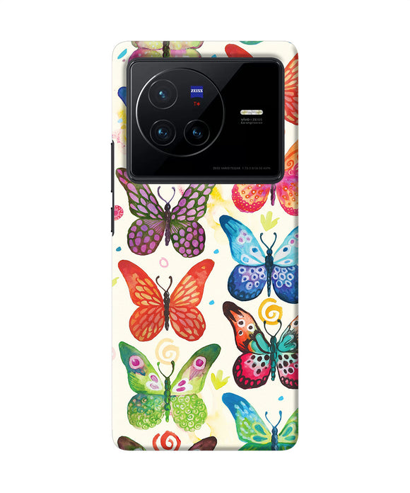 Abstract butterfly print Vivo X80 Back Cover