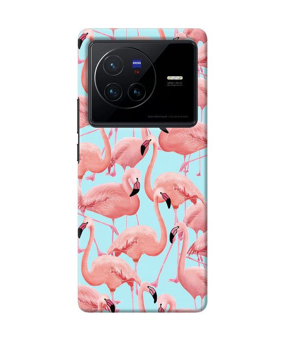 Abstract sheer bird print Vivo X80 Back Cover