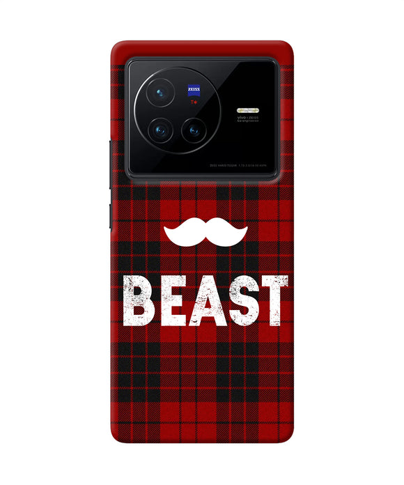 Beast red square Vivo X80 Back Cover