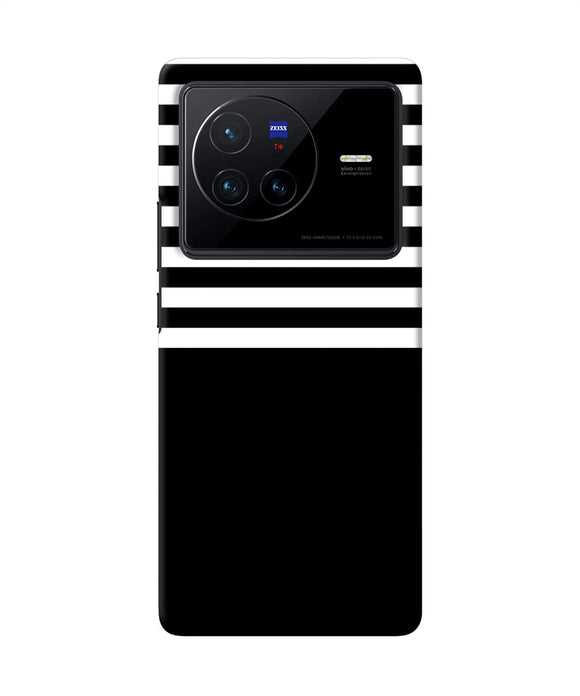 Black and white print Vivo X80 Back Cover