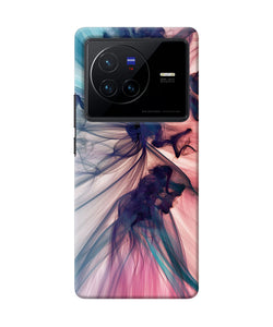 Abstract black smoke Vivo X80 Back Cover