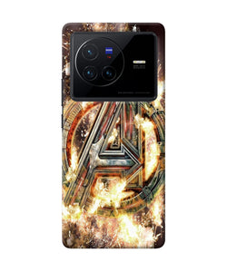 Avengers burning logo Vivo X80 Back Cover