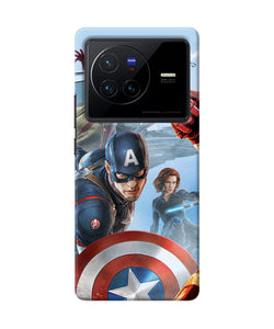 Avengers on the sky Vivo X80 Back Cover