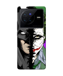 Batman vs joker half face Vivo X80 Back Cover